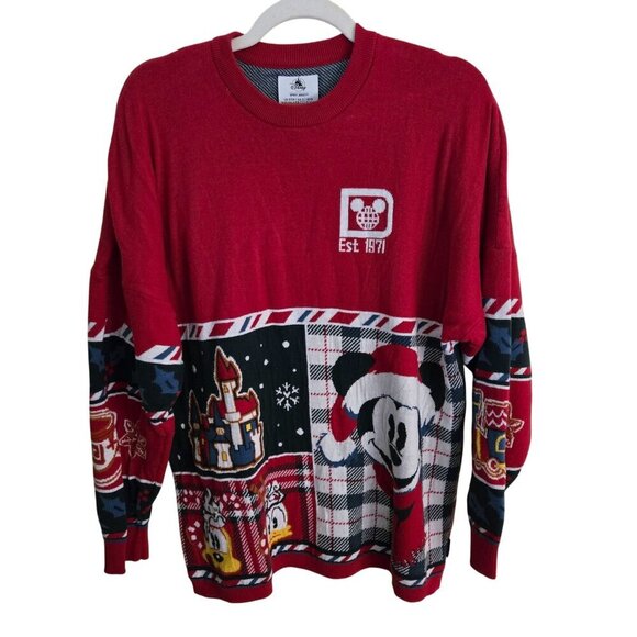 Disney Christmas 2021 Mickey And Friends Spirit Jersey Rare Sweater Size S - Picture 2 of 9